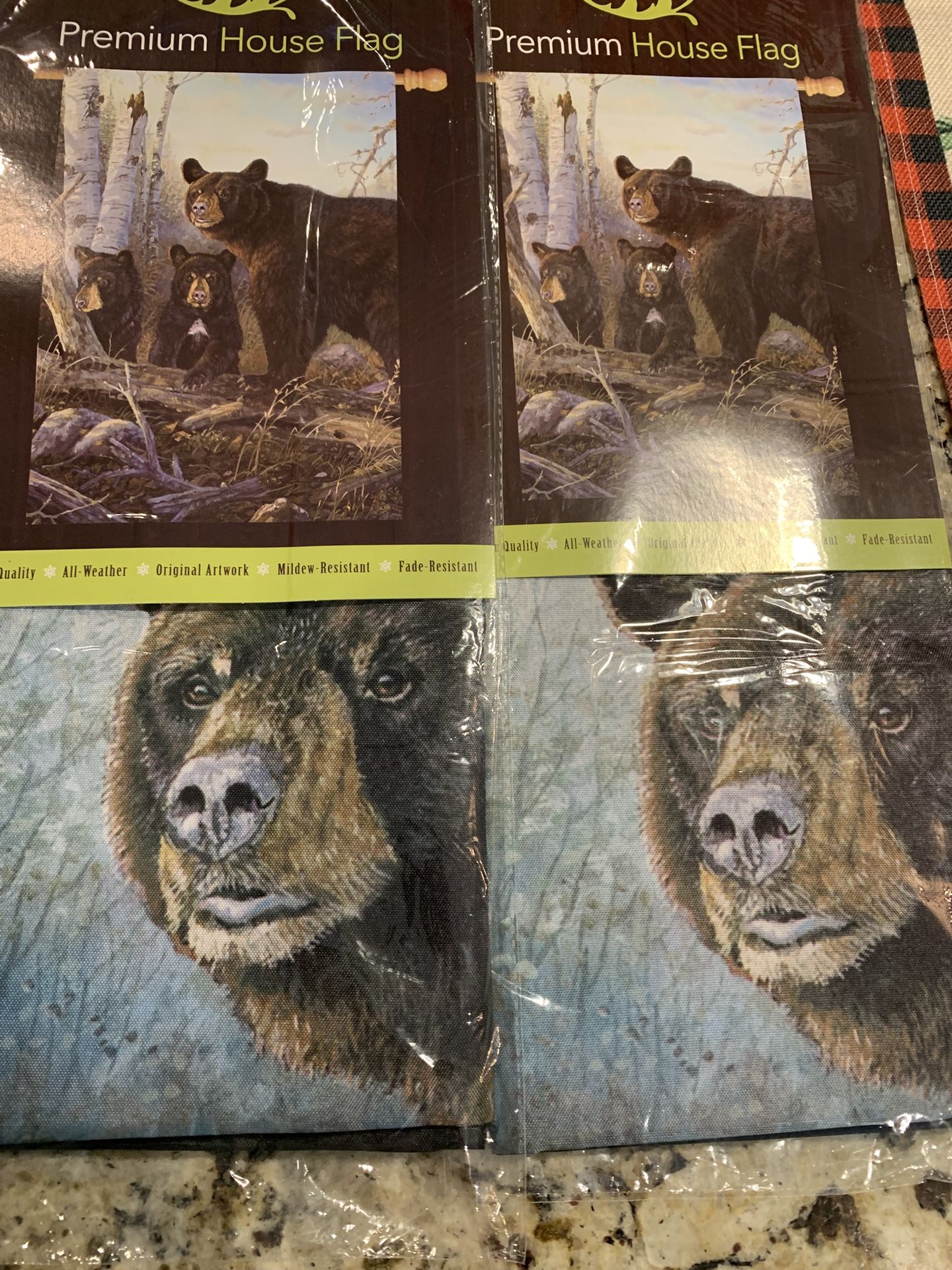 Two Large Black Bears In Forest Garden Flags, 28 By40 Inch, Fits Most Wood: Metal Flag Poles.
