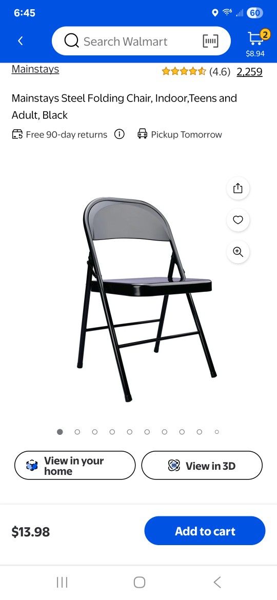 Black Metal Folding Chairs