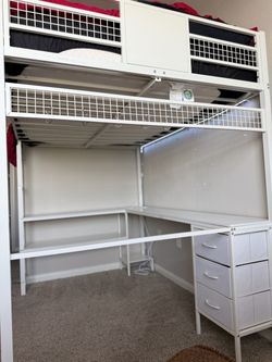 Queen and twin size loft bed frame for sale