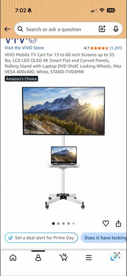 Rolling tv stand