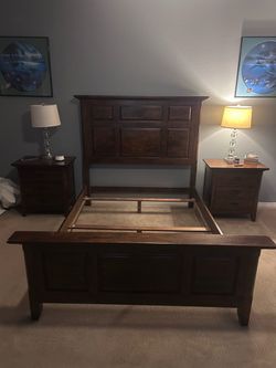 Solid Mango wood bed frame