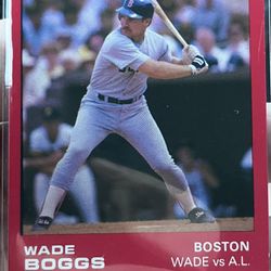 Wade Boggs 1988 Star Baseball Card (Red Border) – Boston Red Sox HOF – $8