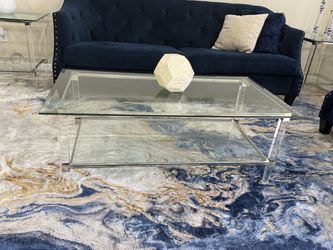 Modern Glass & Acrylic 3-Piece Table Set