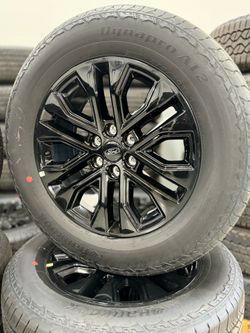 Brand New OEM Ford F150 20” Gloss Black Wheels with Hankook Dynapro AT2 All Terrain Tires