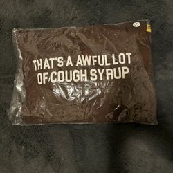 Awful Lot Of Cough Syrup Hoodie Brown Classic New Size Small