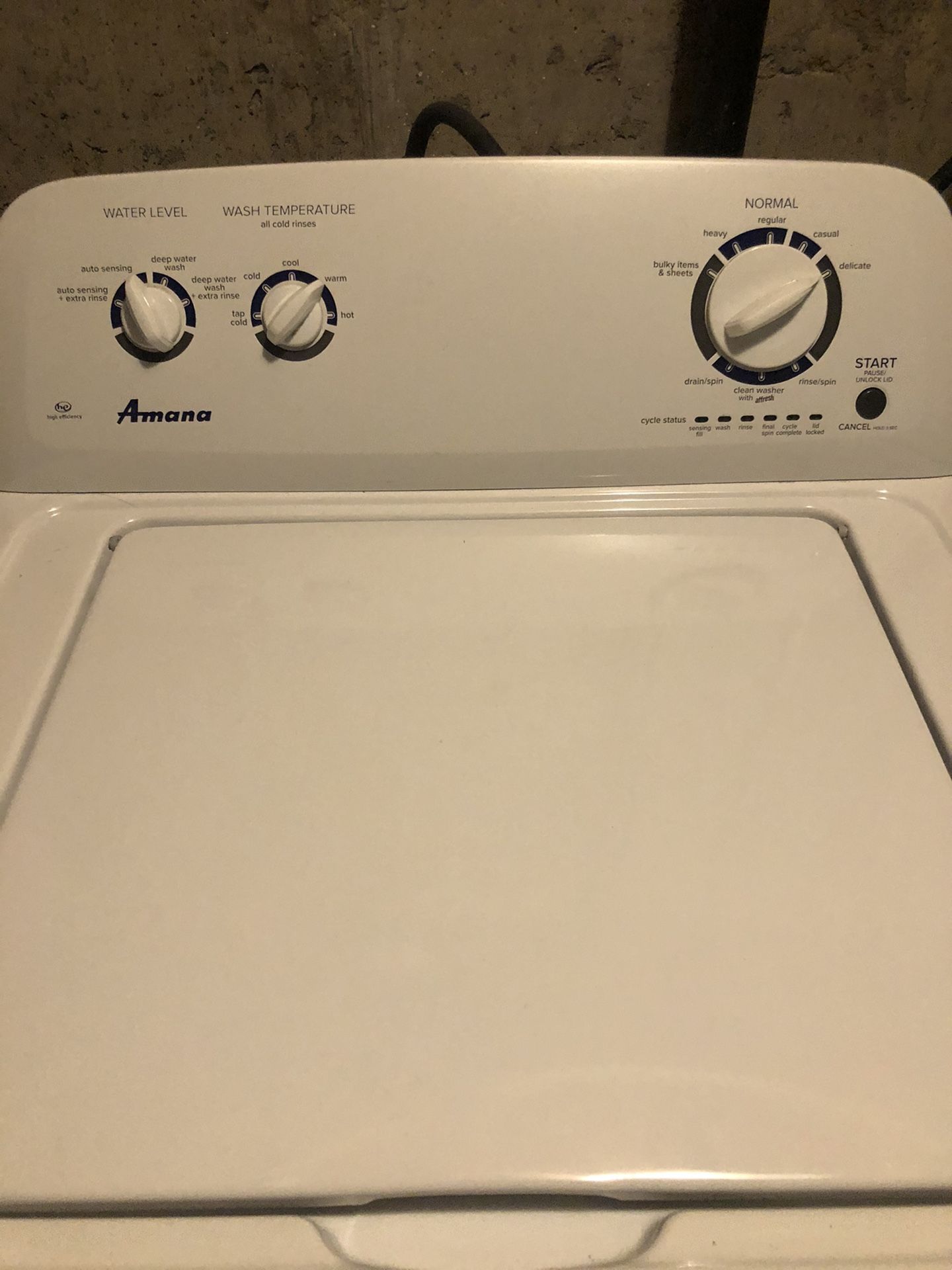 Amana washer/dryer set