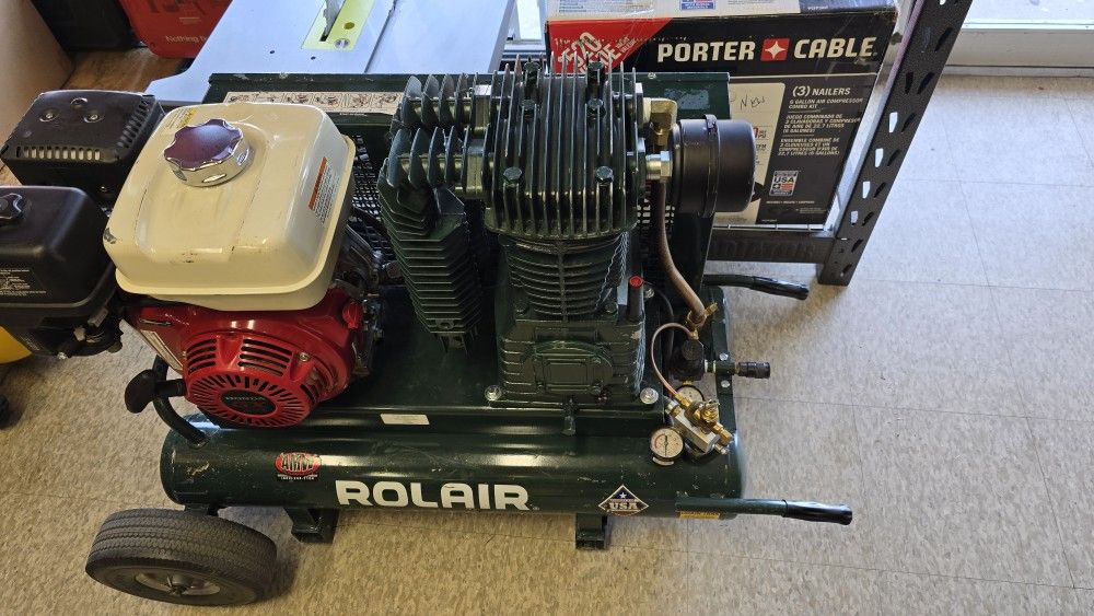 Rolair Systems 90 PSI @ 20.1 CFM 270cc Honda GX270 Engine 9 gal. Gas-Powered Air Compressor