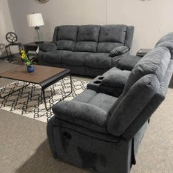 OM• $38 Initial • Brand New Reclining Sofa and Loveseat