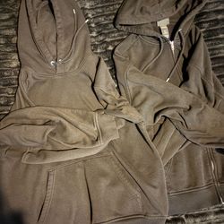 Black hoodie and zip up