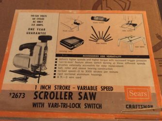 Craftsman Scroller,Reciprocating, Jig SAW , LIKE NEW CONDITION