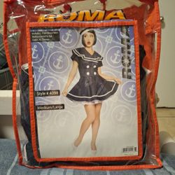 Roma Costume Pin Up Captain Style# 4094 - Navy/White - Med/Lg