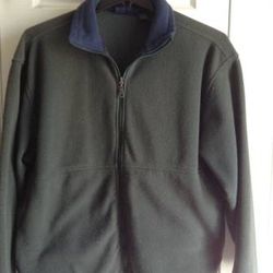 Fleece Fall Light Winter Jacket - Olive Green - Unisex - Small-medium