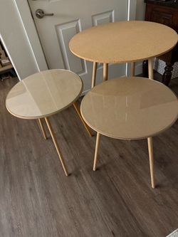Wooden side tables