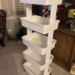 White Storage Rolling cart