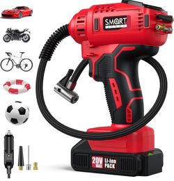 Portable Tire Inflator for Car, 20V/12V Dual-Power & Max 150 PSI Design
Car Portable Air Compressor