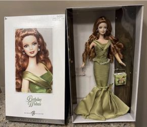 Birthday Wishes Barbie Silver Label Green Dress 2004 NIB
