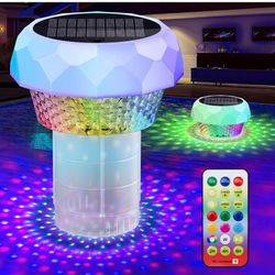 Solar Pool Chlorine Floater with Colorful Lights