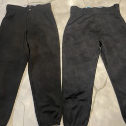 Girl Black Softball Knee High Pants 