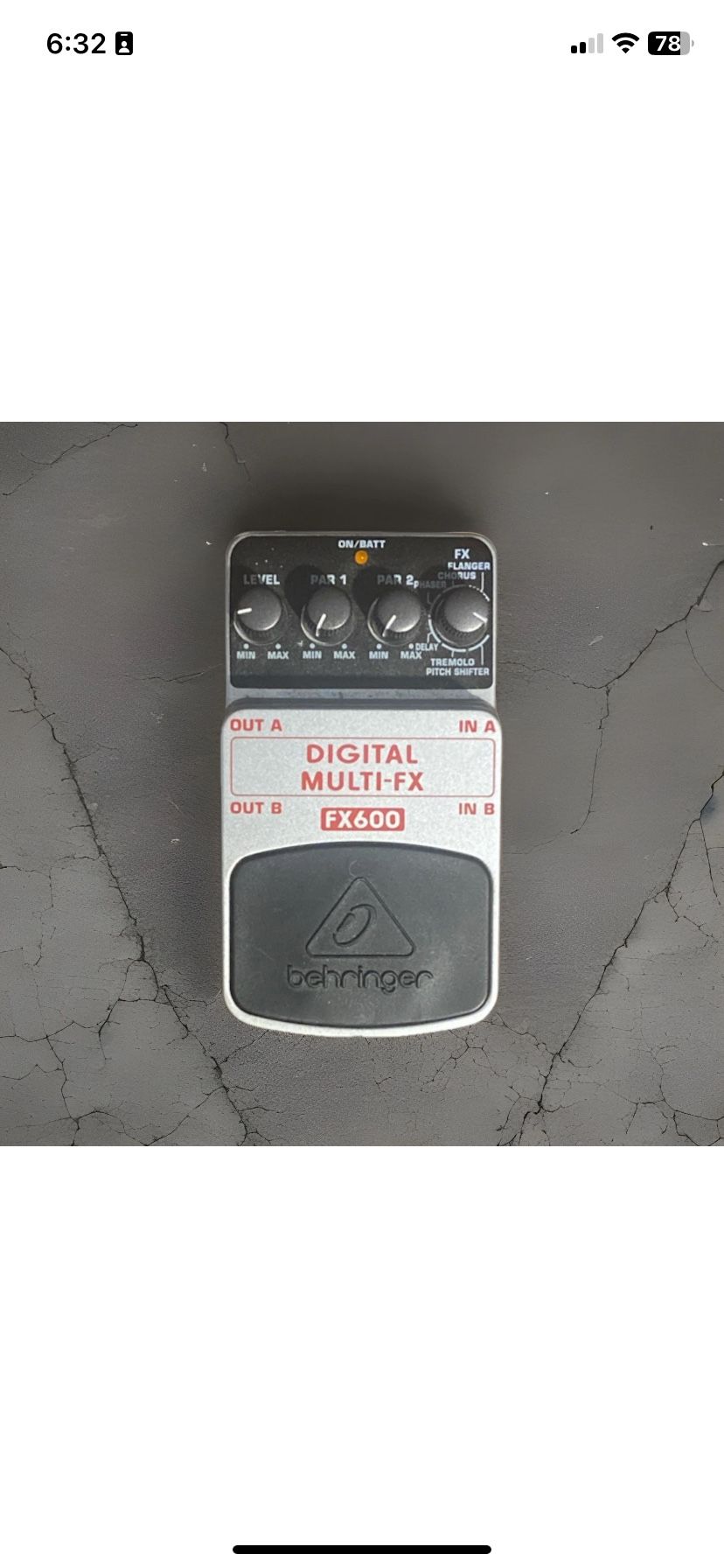 Behringer FX600 Digital Multi FX Effects Pedal