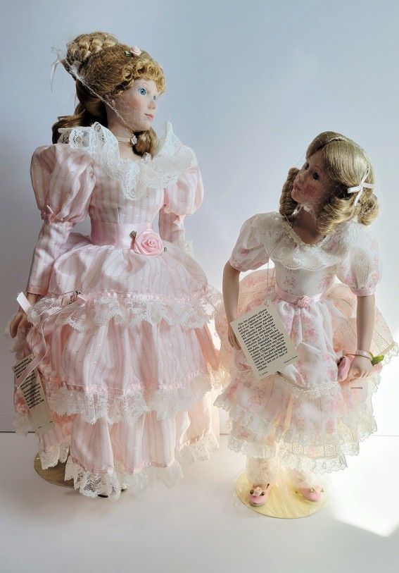 Victoria's Jubilee Mom And Daughter Porcelain Doll By Gorham