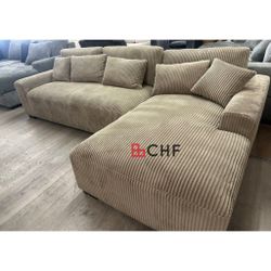 Corduroy Living Room Sectional Sofa  // Limited Time Offer 