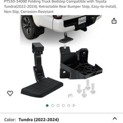 Rear Bed Step Kit For Toyota Tundra 2022-2023 PTS30-34000 PT(contact info removed)1 Folding Truck Step Retractable Bumper Tailgate Step Assembly