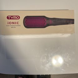 TYMO iONIC Hair Straightener Brush - Enhanced Ionic Straightening Brush with 16 Heat Levels for Frizz-Free Silky Hair, Anti-Scald & Auto-Off Safe & Ea
