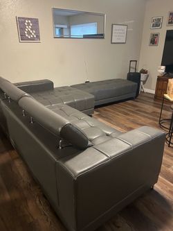 Modern grey sectional