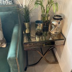 5 Piece Living Room Set In Emerald Green Italian Microfiber 