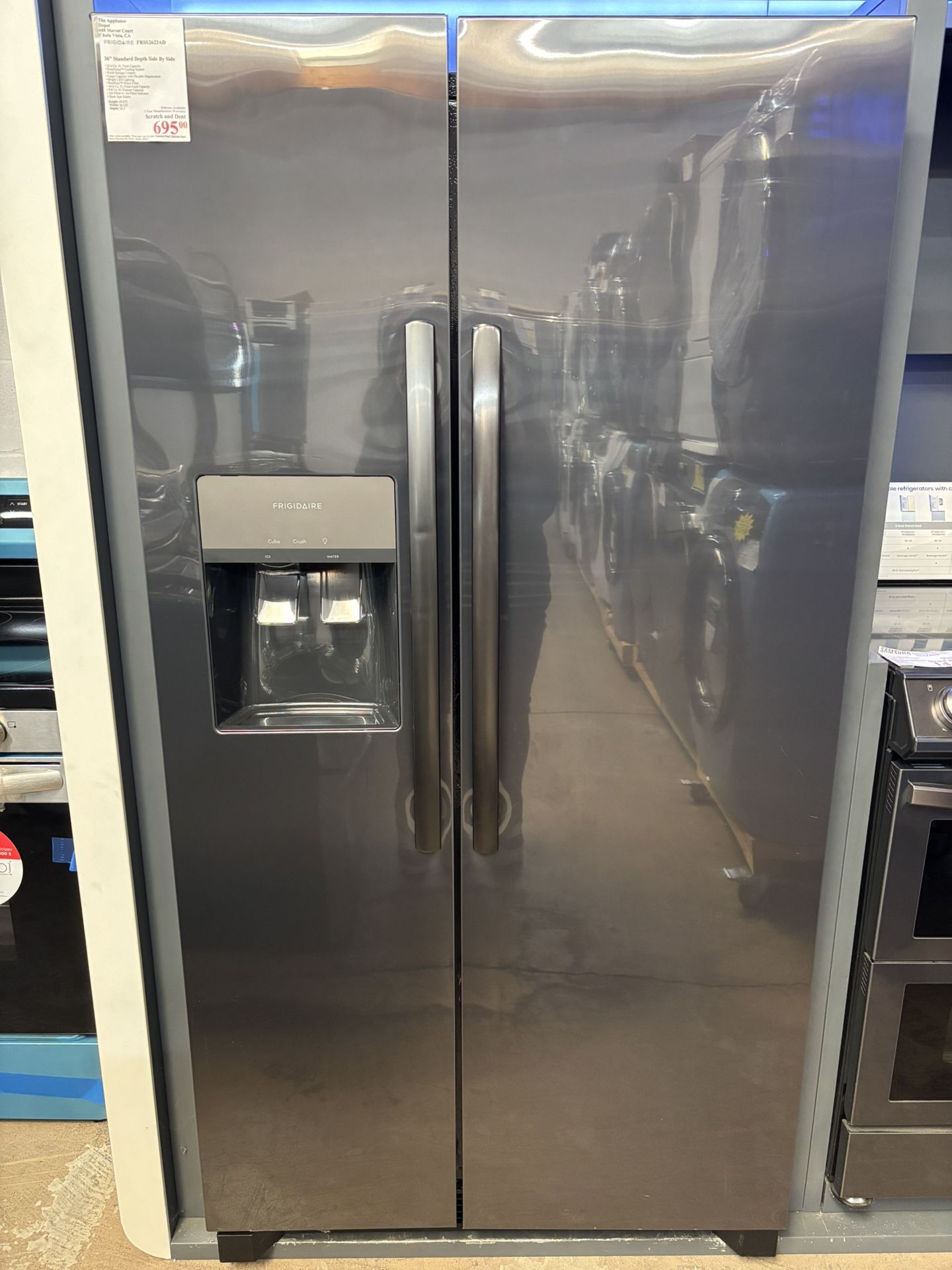 New! Frigidaire 36” Standard Depth Side by Side Refrigerator