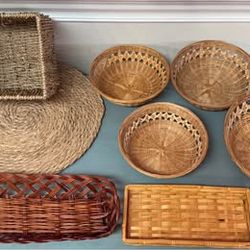 Lot of Woven Baskets Decor $8 for All