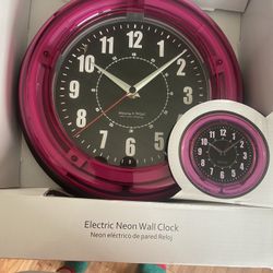 Neon Wall Clock