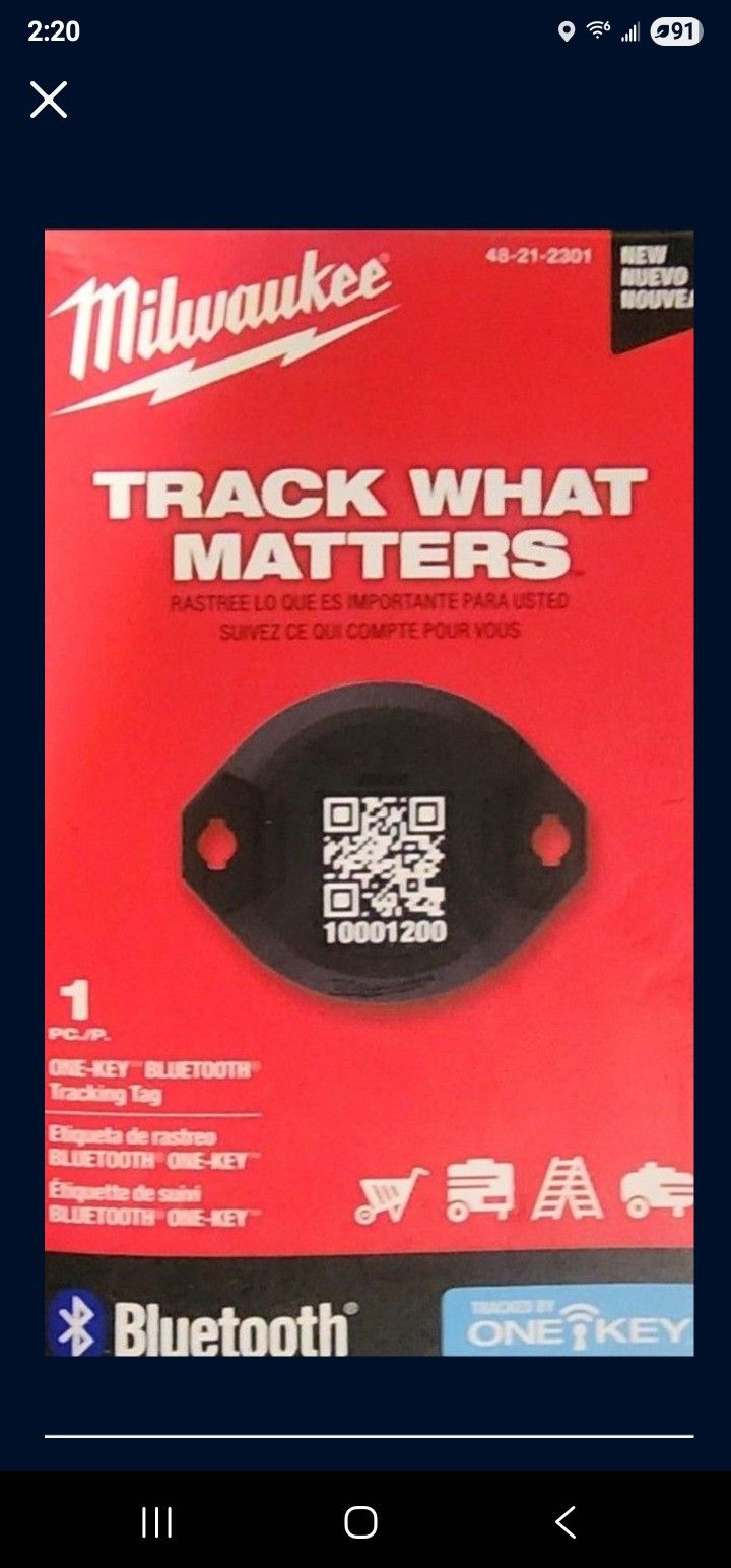 Milwaukee One-Key Bluetooth Tracker