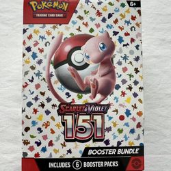 Pokemon Scarlet & Violet 151 Booster Bundle Box (6 Packs) Factory Sealed .