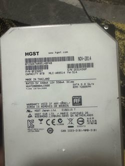 HGST 8TB Enterprise Hard Drive – Works Great