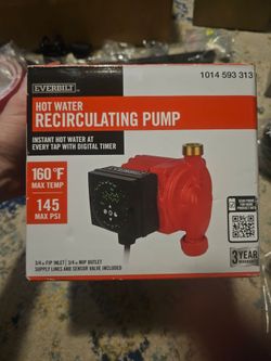 Hot water recirling pump