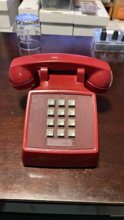 Vintage/collectible push button red phone