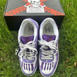 Skull X Purple / White Sneakersb