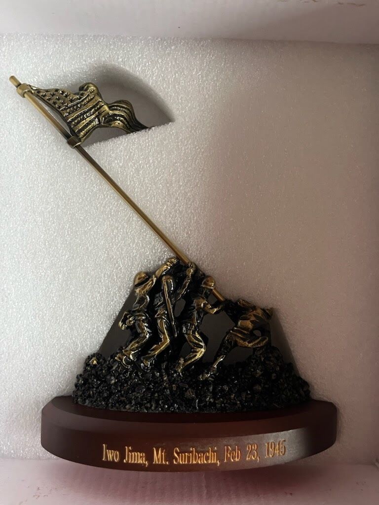 "Raising of the Flag on Iwo Jima" Bronze Brass Sculpture