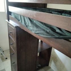Sturdy Bunk Bed with desk, drawers and stairs