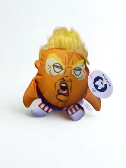 Boodle Donald Trump Political Parody Plush Squeaky Dog Toy 6” New With Tags