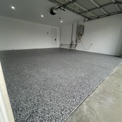 Epoxy with flakes 