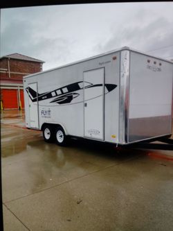 Racer Enclosed Cargo Trailer with Custom Wrap
