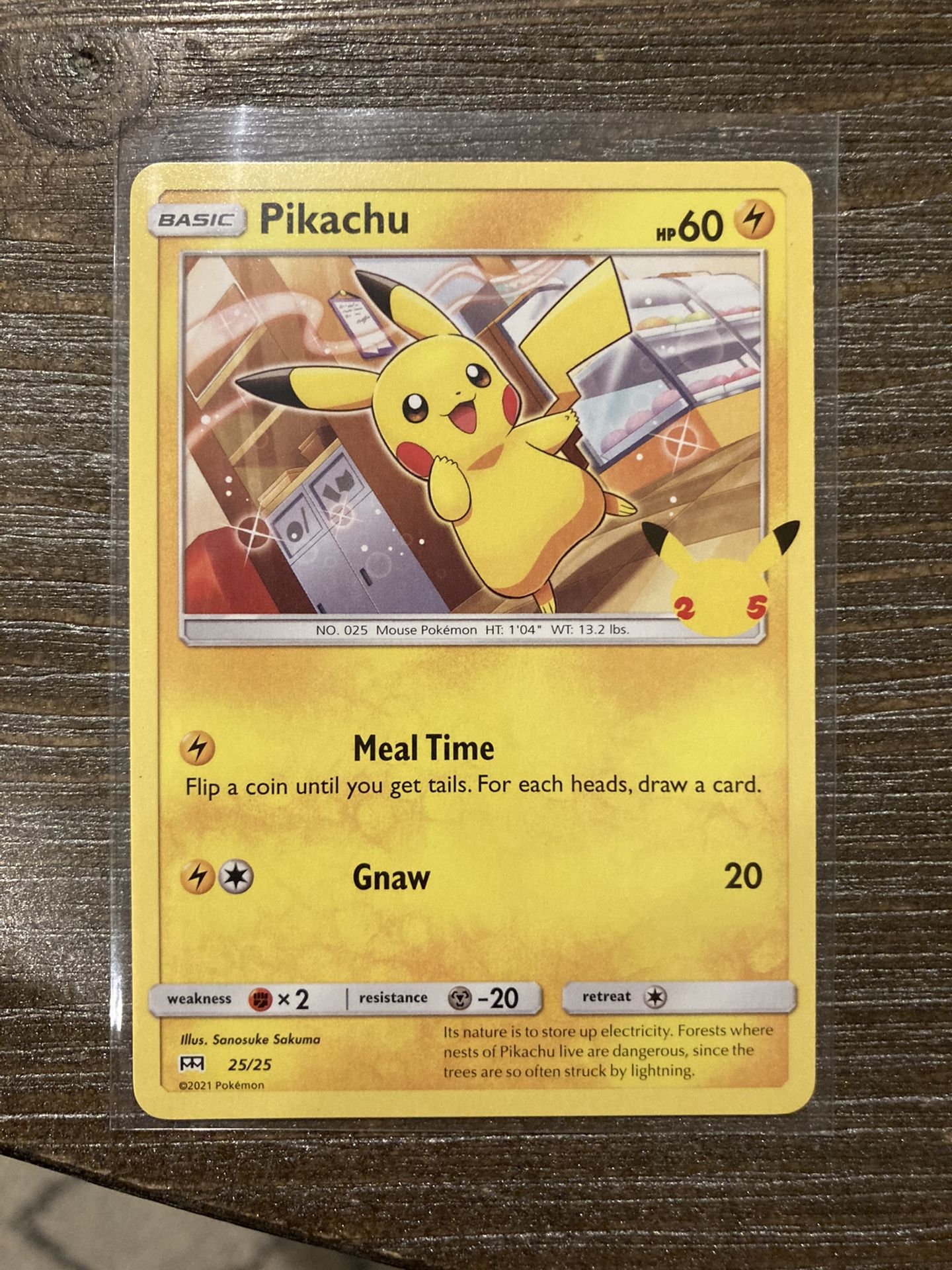 Pikachu Non-HOLO McDonald's Anniversary