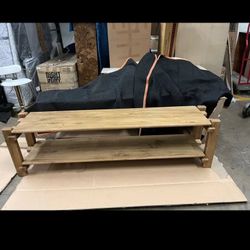 Marcia Low Console Table Natural Reclaimed French Oak