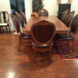 Large Luxury Dining Table Comfortable Chairs And Extra Table prices 