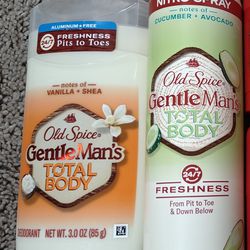 Old Spice Gentlemens Total Body Deodorant Both For $6