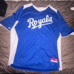 Kansas City KC Royals Majestic Blue MLB Baseball Jersey