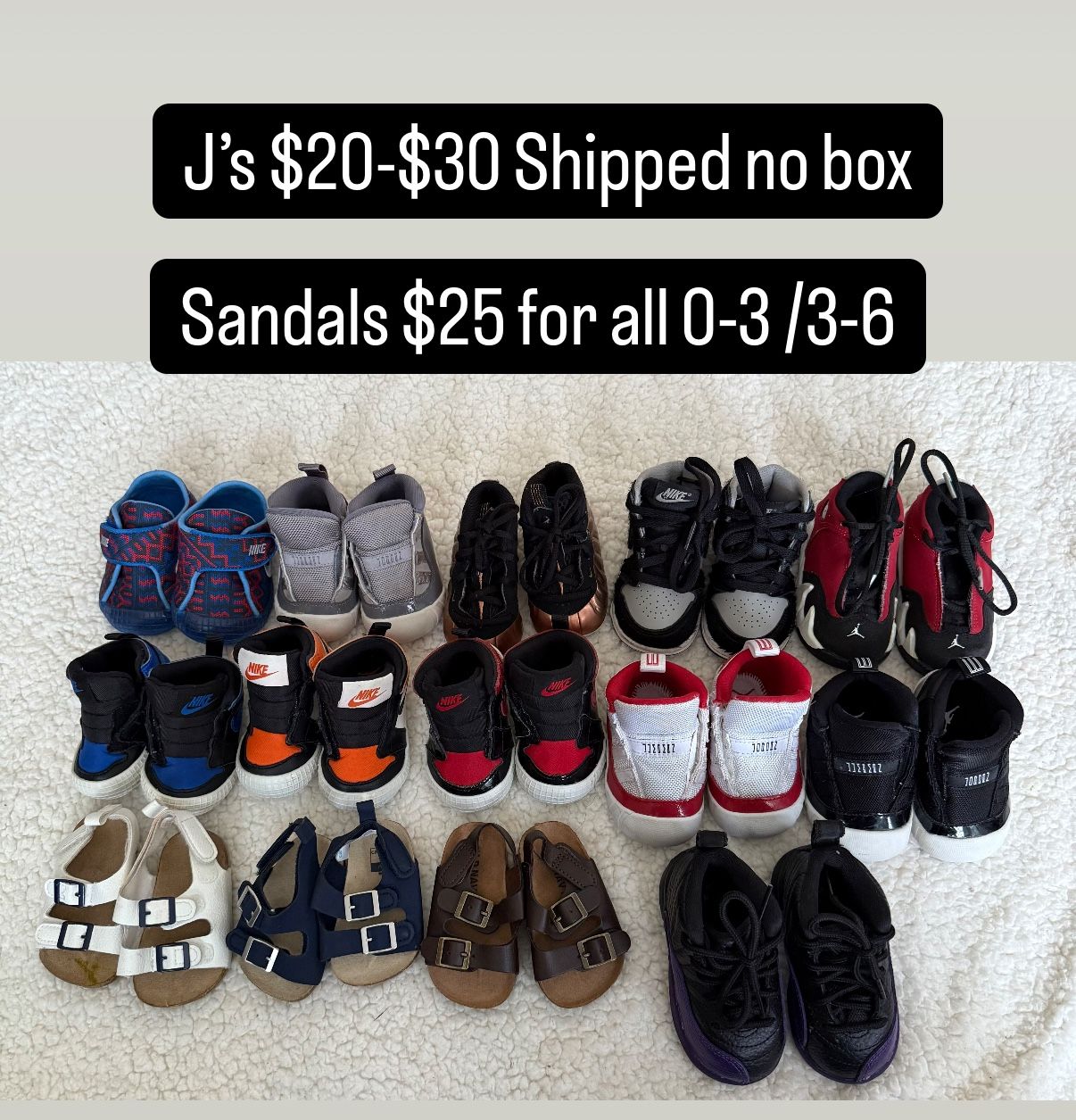 BABY JORDANS 2c, 3c, 4c