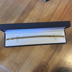 Semi Solid 14k  Italian Gucci Link Bracelet  – 8in